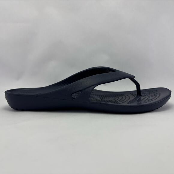 CROCS “Kandee II” Iconic Comfort Flip Flops Dark Blue Size Women’s 8 - Picture 2 of 12